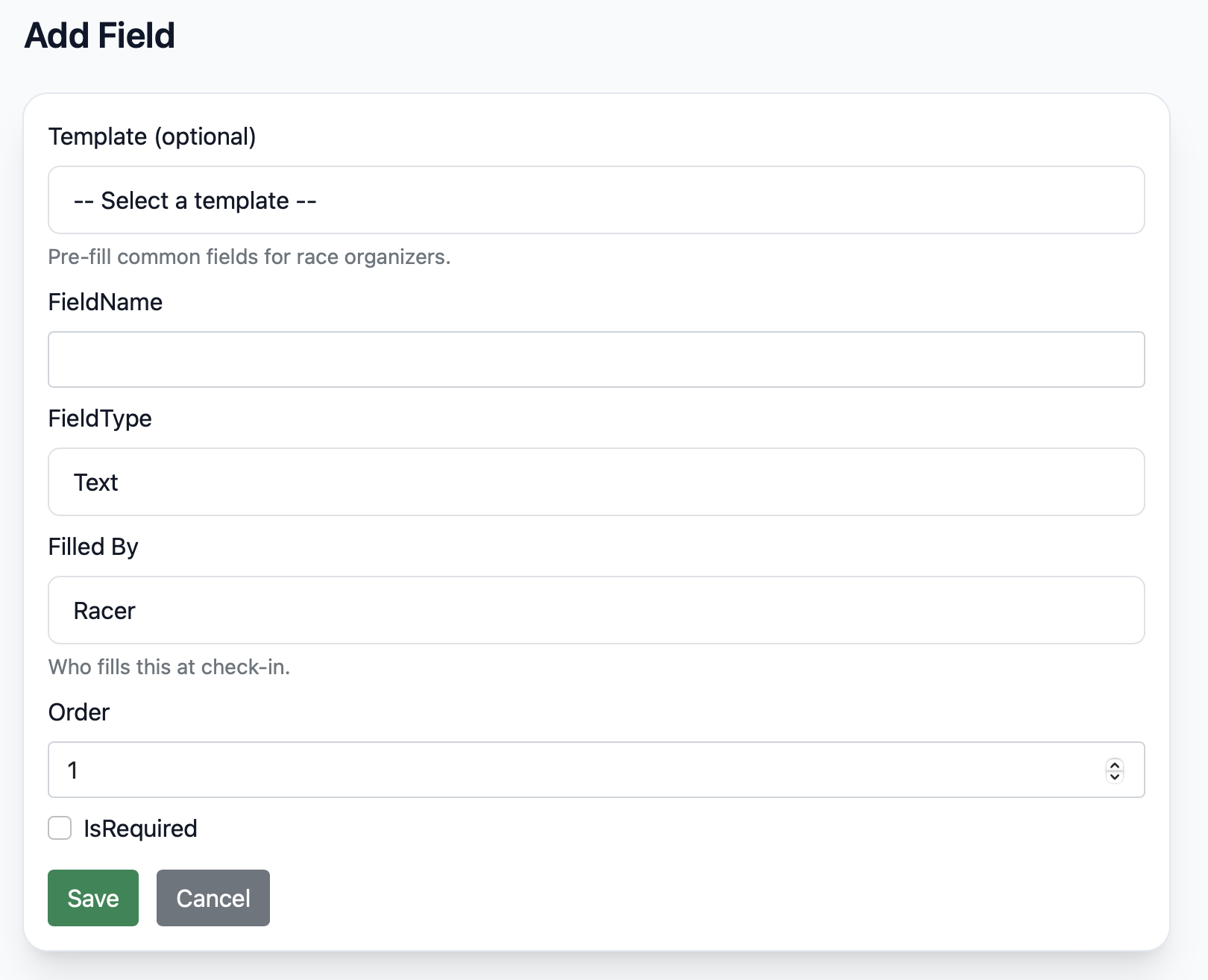 Add field