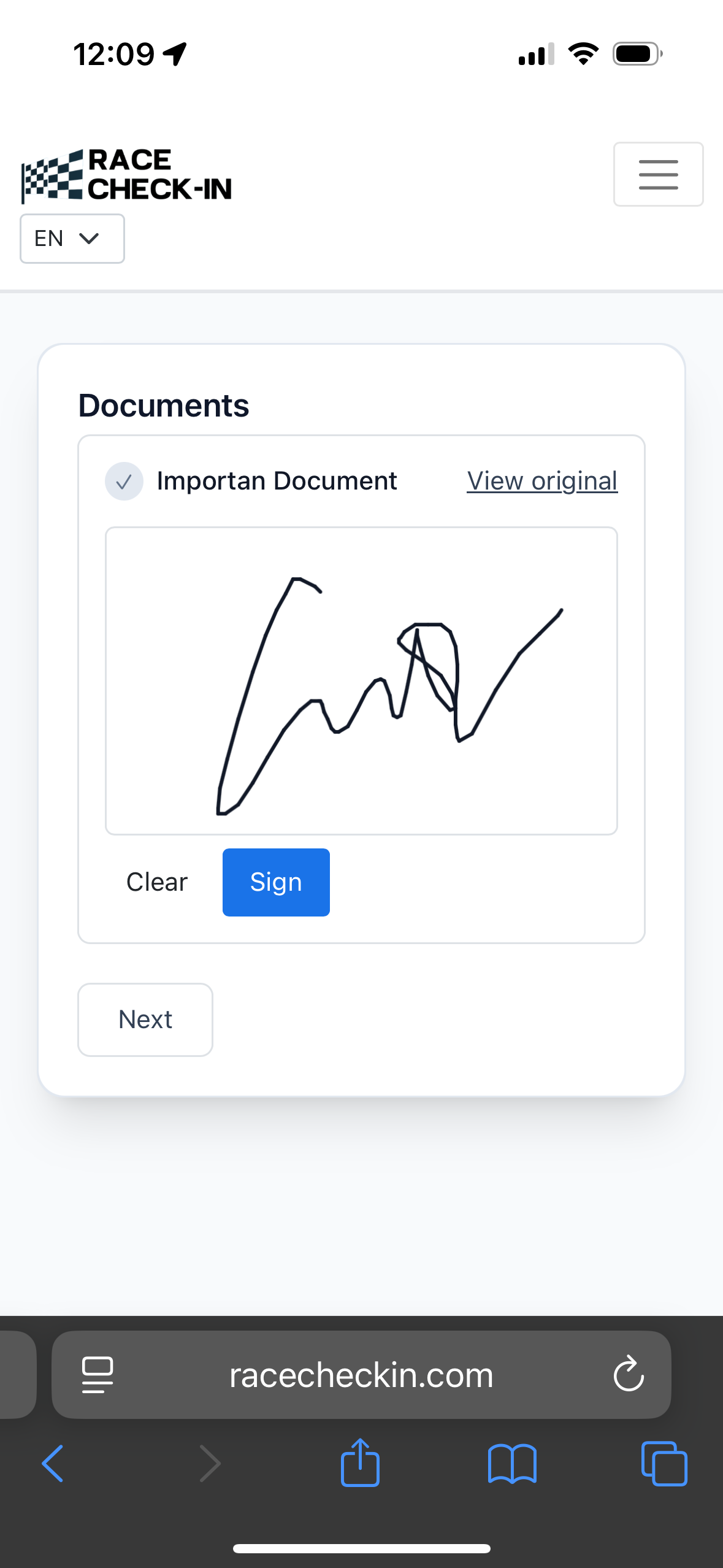 Step 4 — Documents signing